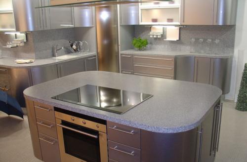 Фартук на кухню из камня. Кухонный фартук из искусственного камня 07