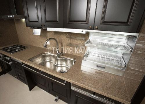 Фартук на кухню из камня. Кухонный фартук из искусственного камня 34