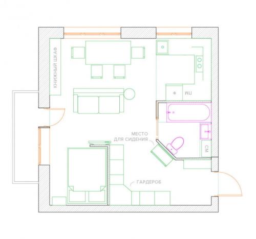 Планировка хрущевки 4 комнаты. Возможные перепланировки