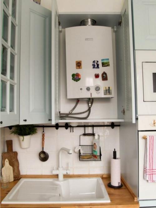 Перепланировка в хрущевке с газовой колонкой. 20 идей для маленькой кухни с газовой колонкой и холодильником