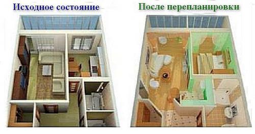 Схема квартиры хрущевки 2 комнаты. Особенности планировки 11
