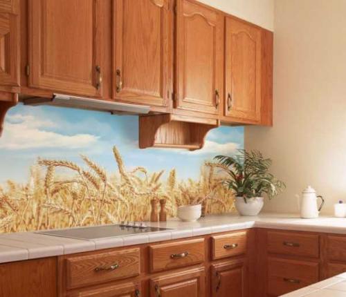 Как клеить фартук на кухне на жидкие гвозди. Разновидности кухонных фартуков