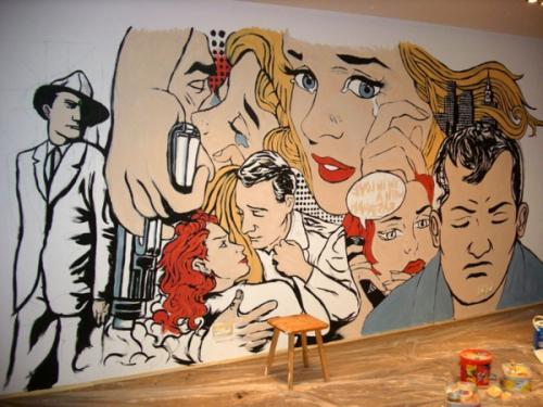 Рисунок цветов на стене в интерьере. Варианты рисунков на стенах