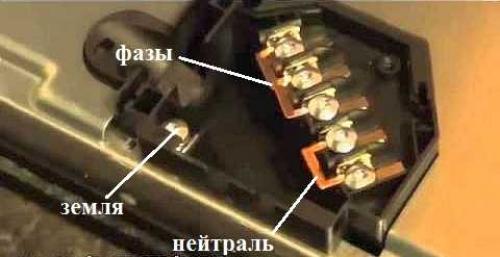 Подключение электроплиты 4 провода. Подключение к однофазной сети