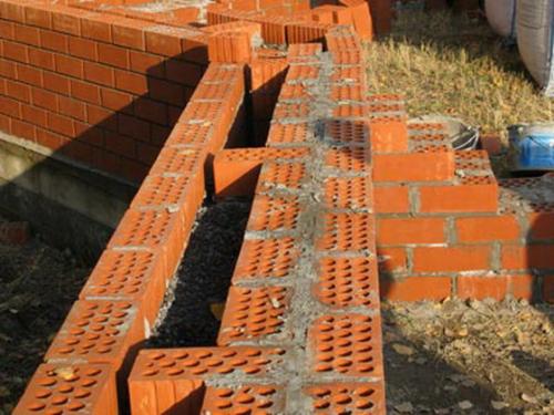 Колодцевая кладка с утеплителем — используем пенопласт