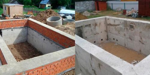 Фундамент для деревянного дома с подвалом. Фундамент с подвалом