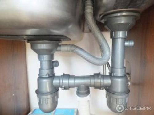 Сифоны для кухонных моек с переливом. Особенности 01
