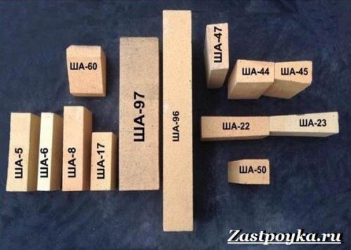 Кирпич шамотный огнеупорный. Виды шамотного кирпича