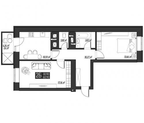Планировка двухкомнатной квартиры в панельном доме. Планировка двушки: схемы и фото создания практичного, удобного и функционального дизайна в двухкомнатной квартире