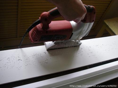 Как правильно отрезать сэндвич панель по нужной глубине откоса 08