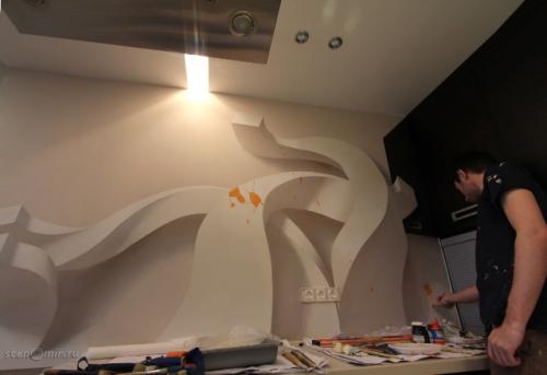 Как правильно подготовить стену перед созданием объемных рисунков. Как создается такое изображение