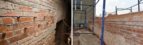 Вычинка кирпичной кладки. Вычинка кирпича