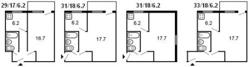 Типовые планировки хрущево.  Типовые серии хрущевок. Фото планировок