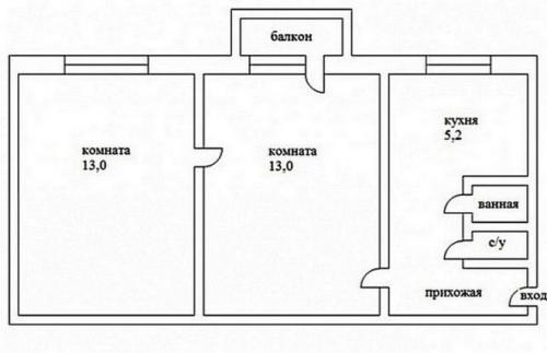 Планировка хрущевки 2 комнаты 44 м. Какие могут быть вариации для перепланировки