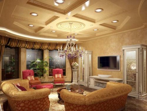 Люстры для гостиной. Варианты люстр в гостиную