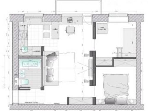 План квартиры в пятиэтажке.  Серия К-7 (1950-е) 26