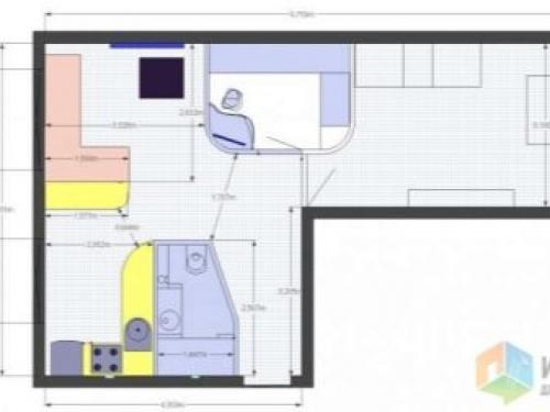 План квартиры в пятиэтажке.  Серия К-7 (1950-е) 17