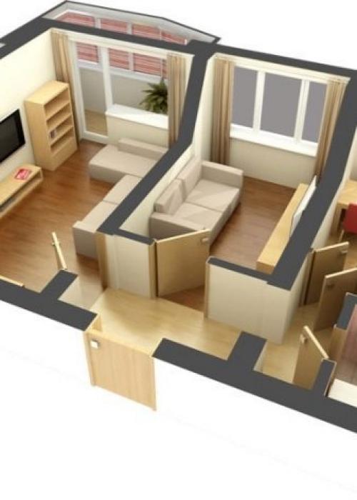 План квартиры в пятиэтажке.  Серия К-7 (1950-е) 19