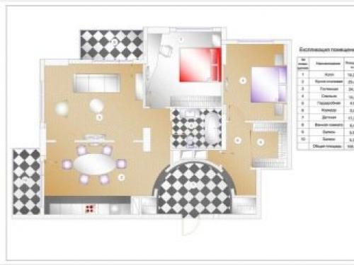 План квартиры в пятиэтажке.  Серия К-7 (1950-е) 22
