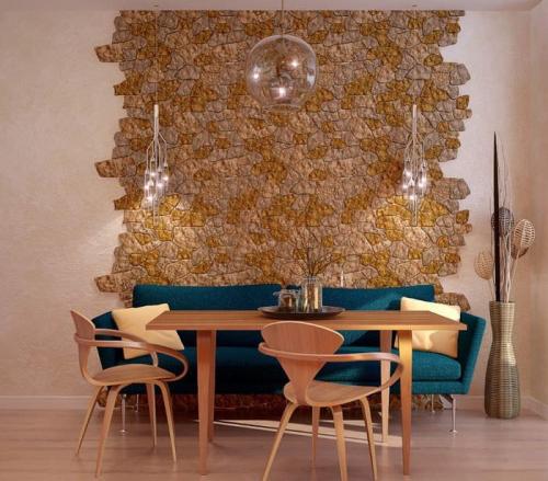 Искусственный камень на кухне на стене. Особенности использования декоративного камня в интерьере кухни