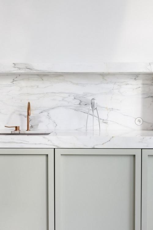 Фартук на кухню под мрамор черный. Мраморный фартук. Цветовые решения 05