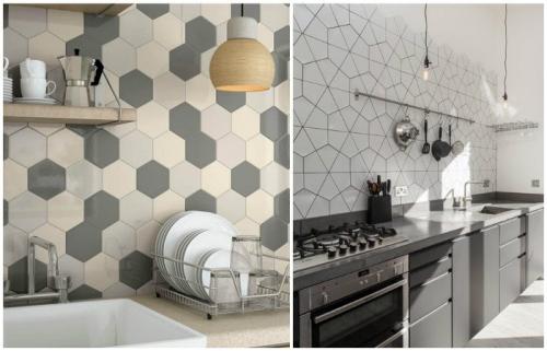 Модная плитка на кухню и фартук. Размеры плиток и фартука 02