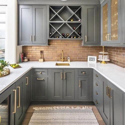 Красивые серые кухни с фартуком из мрамора.. 105 самых стильных интерьеров кухни в серых тонах