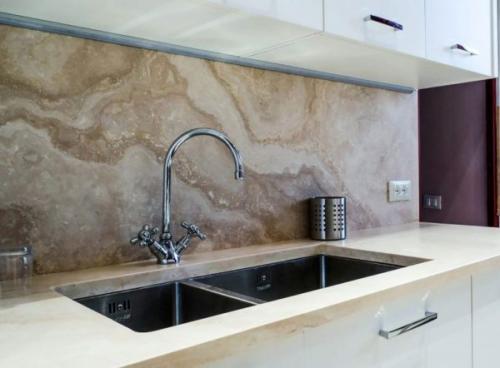 Фартук черный мрамор. Виды материалов и покрытий под мрамор