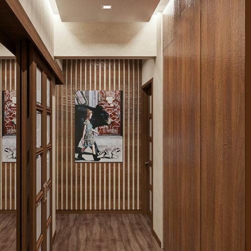 Отделка коридора в квартире. №1. Краска 02 Отделка коридора в квартире. №1. Краска 02