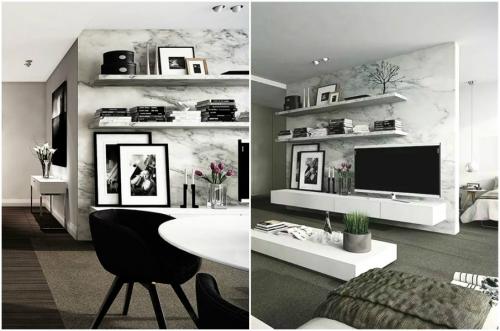 Мраморный фартук на кухню 2022. Оформление мрамором — стильное решение для современных интерьеров 03