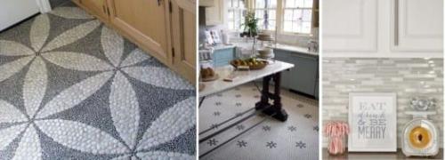 Фартук и пол одинаковые. Способы укладки плитки