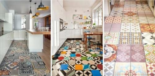 Фартук и пол одинаковые. Способы укладки плитки