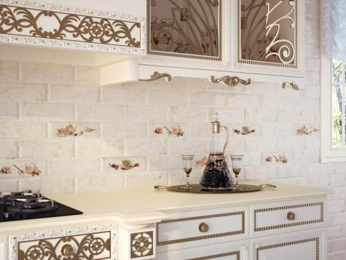 Крупноформатный керамогранит на фартук. Размер плитки и схема укладки